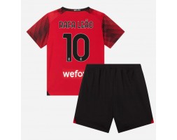 AC Milan Rafael Leao #10 Koti Pelipaita Lasten 2023-24 Lyhyet Hihat (+ Lyhyet housut)