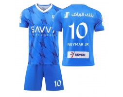 Al-Hilal Neymar Jr #10 Koti Pelipaita Lasten 2023-24 Lyhyet Hihat (+ Lyhyet housut)