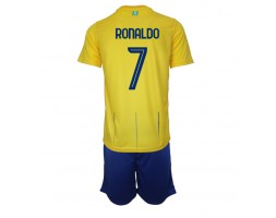 Al-Nassr Cristiano Ronaldo #7 Koti Pelipaita Lasten 2023-24 Lyhyet Hihat (+ Lyhyet housut)