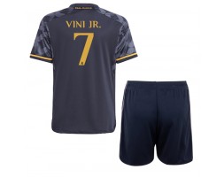 Real Madrid Vinicius Junior #7 Vieras Pelipaita Lasten 2023-24 Lyhyet Hihat (+ Lyhyet housut)