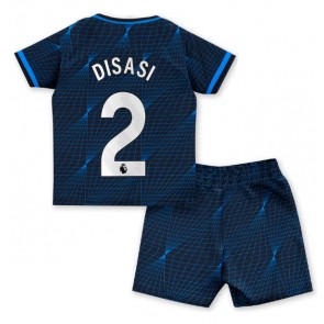 Chelsea Axel Disasi #2 Vieras Pelipaita Lasten 2023-24 Lyhyet Hihat (+ Lyhyet housut)