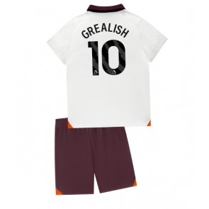 Manchester City Jack Grealish #10 Vieras Pelipaita Lasten 2023-24 Lyhyet Hihat (+ Lyhyet housut)