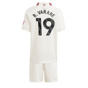 Manchester United Raphael Varane #19 Kolmas Pelipaita Lasten 2023-24 Lyhyet Hihat (+ Lyhyet housut)