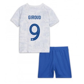 Ranska Olivier Giroud #9 Vieras Pelipaita Lasten EM-Kisat 2020 Lyhyet Hihat (+ Lyhyet housut)