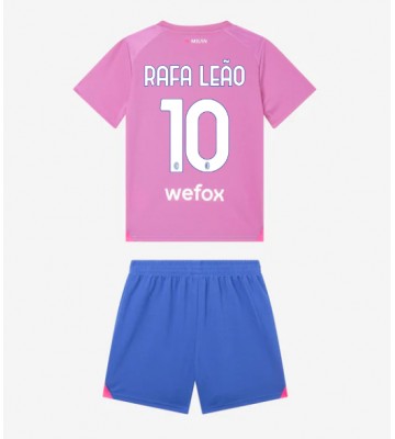 AC Milan Rafael Leao #10 Kolmas Pelipaita Lasten 2023-24 Lyhyet Hihat (+ Lyhyet housut)