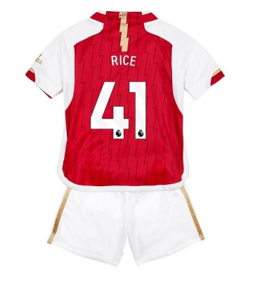 Arsenal Declan Rice #41 Koti Pelipaita Lasten 2023-24 Lyhyet Hihat (+ Lyhyet housut)