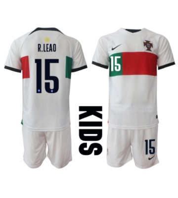 Portugali Rafael Leao #15 Vieras Pelipaita Lasten EM-Kisat 2020 Lyhyet Hihat (+ Lyhyet housut)
