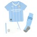 Manchester City Ruben Dias #3 Koti Pelipaita Lasten 2023-24 Lyhyet Hihat (+ Lyhyet housut)